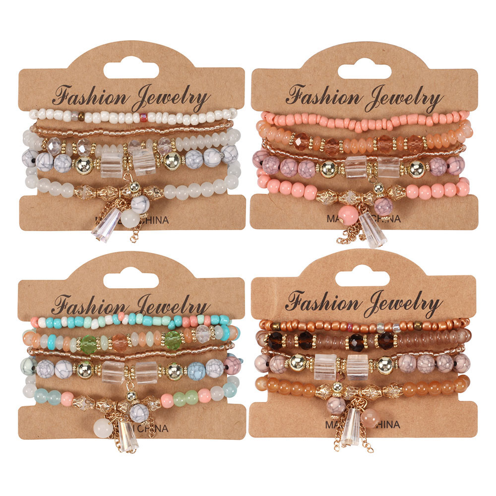 Jewelry Making Kits For Girls - Boho Tassel Stackable Beaded Bracelet Set