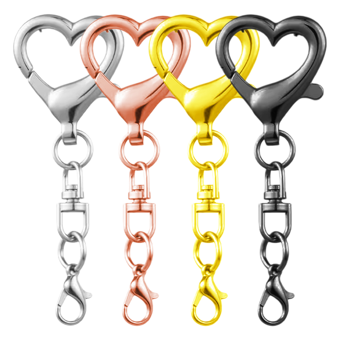 Jewelry Making Pins - 5/15/30Pcs Heart Shaped Swivel Clasp Spring