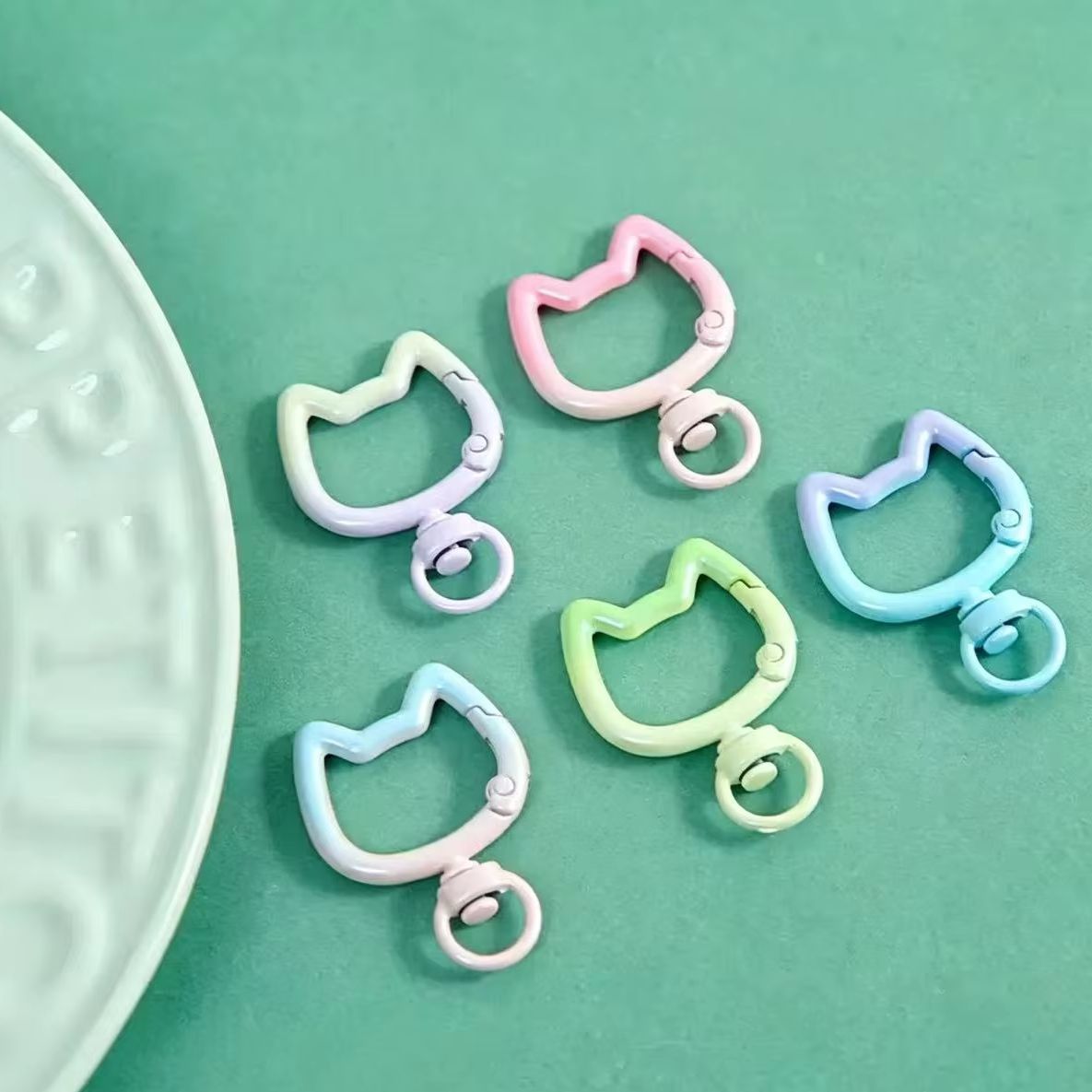 Jewelry Making Pins - 5-10PCS Gradient Cute Cat Clasp Openable