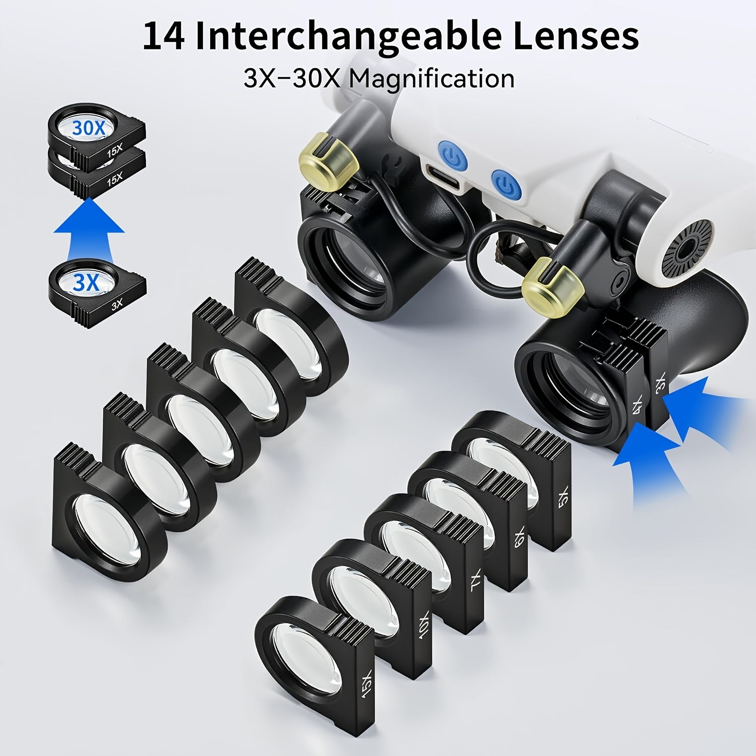 Head-mounted LED Magnifying Gl - Jewelry Making Glasses recension och pris