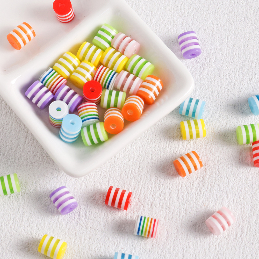 100 Pcs/Lot Rainbow Cylindrica - Jewelry Making Event recension och pris