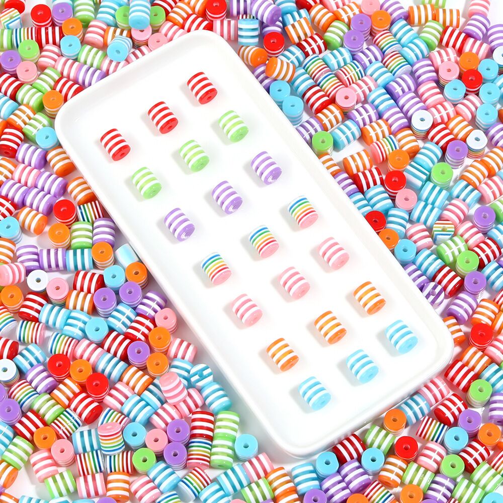100 Pcs/Lot Rainbow Cylindrica - Jewelry Making Event recension och pris