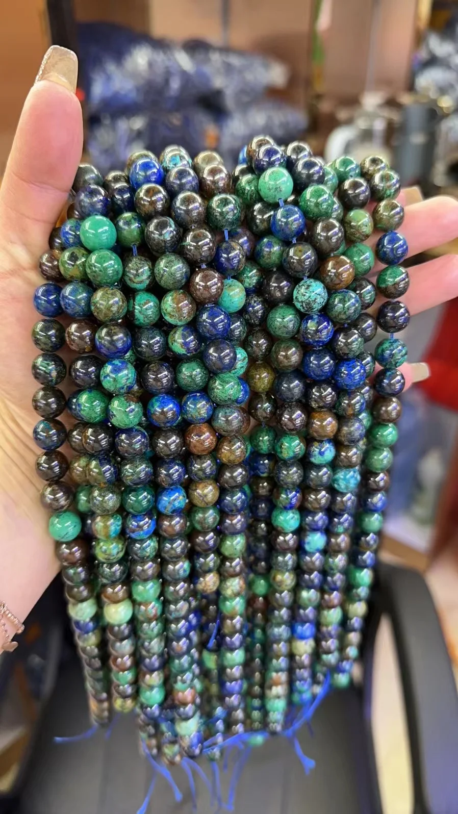 New Natural Azurite Malachite  - Jewelry Making For Seniors recension och pris