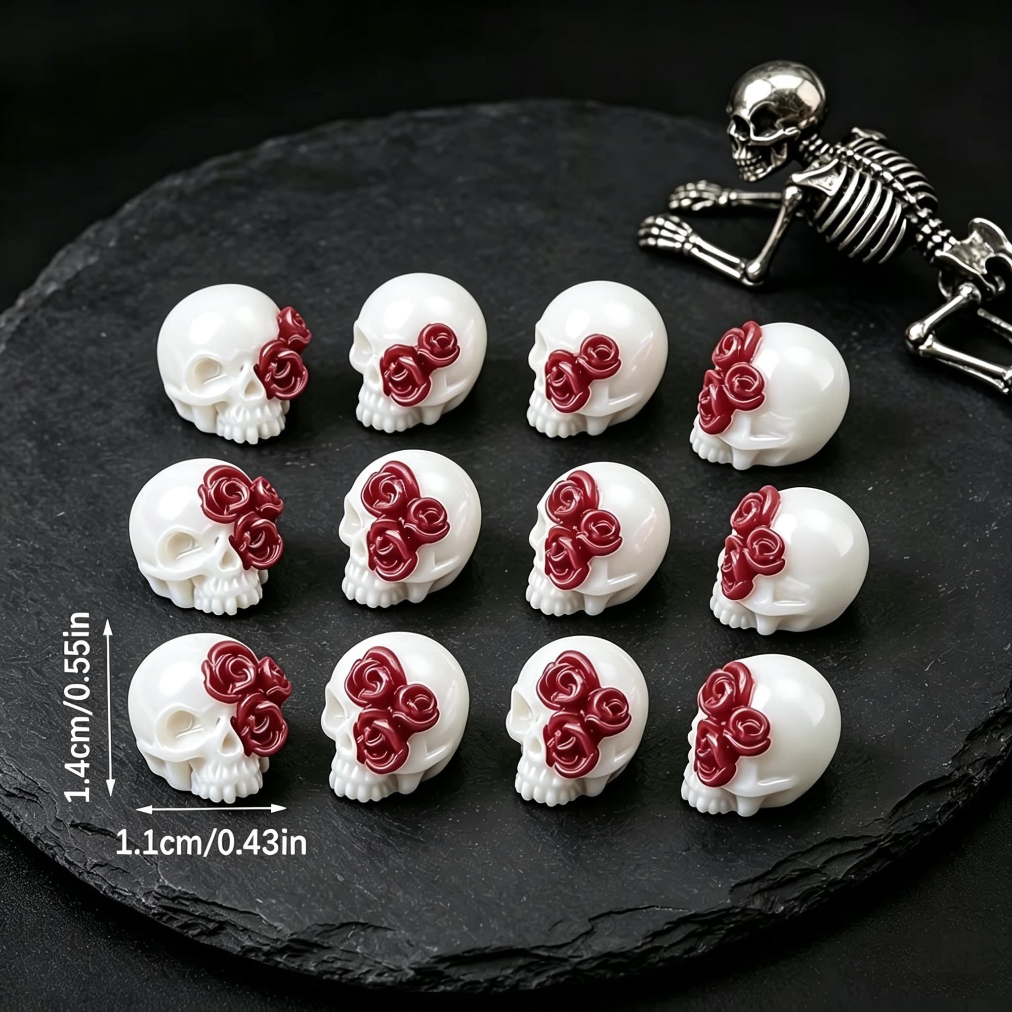 3D Rose Skull Resin Pendants G - Jewelry Making Event recension och pris