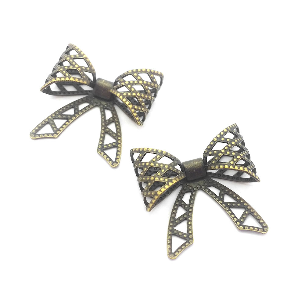 18K Gold Color Brass Grid Bow  - Jewelry Making Store recension och pris