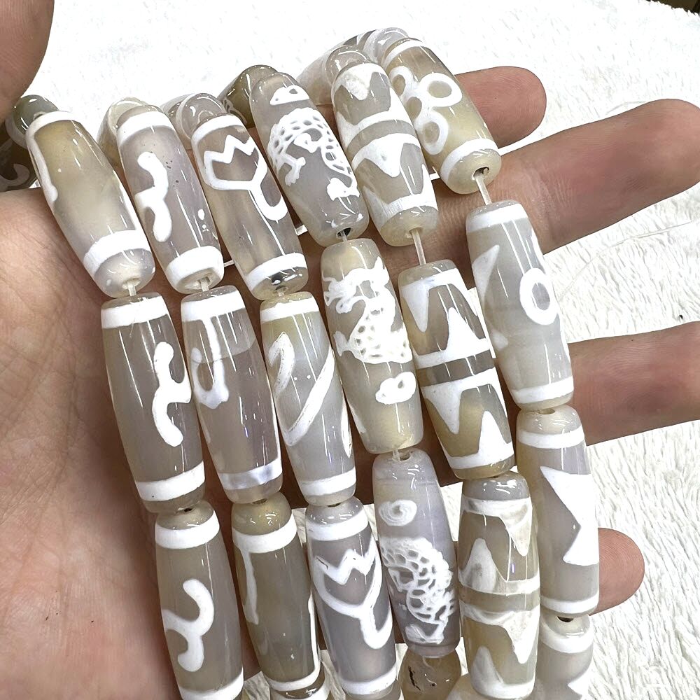 30mm White Tibentan 12 Pattern - Jewelry Making Store recension och pris