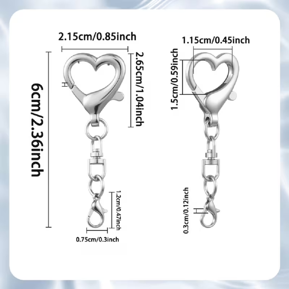 5/15/30Pcs Heart Shaped Swivel - Jewelry Making Pins recension och pris