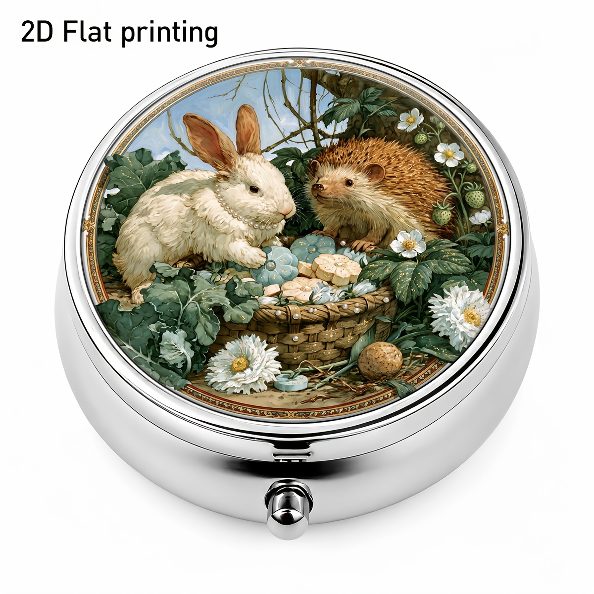 Floral Basket with White Rabbi - Jewelry Making Store recension och pris