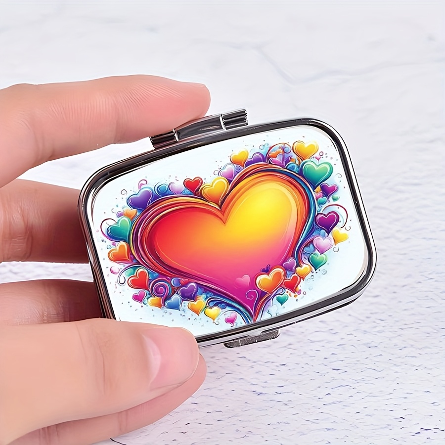 1 Heart-Shaped Mini Pill Box,  - Jewelry Making Store recension och pris