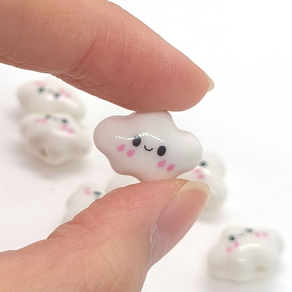 10pcs Colorful Chubby Smiling  - Jewelry Making Event recension och pris