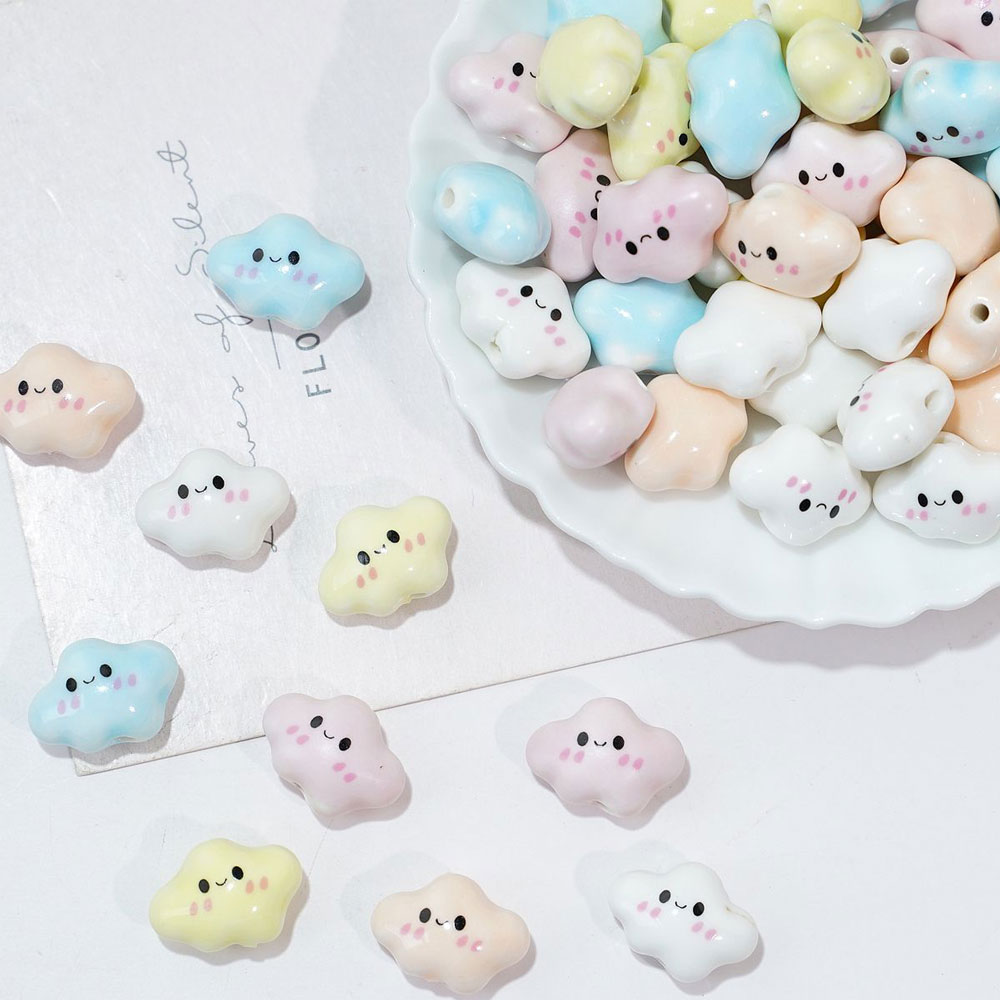 10pcs Colorful Chubby Smiling  - Jewelry Making Event recension och pris