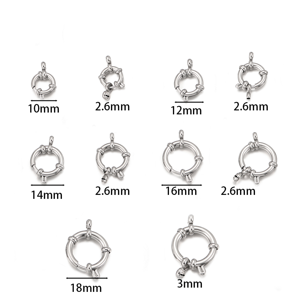 2pcs Stainless Steel Round Spr - Jewelry Making Pins recension och pris