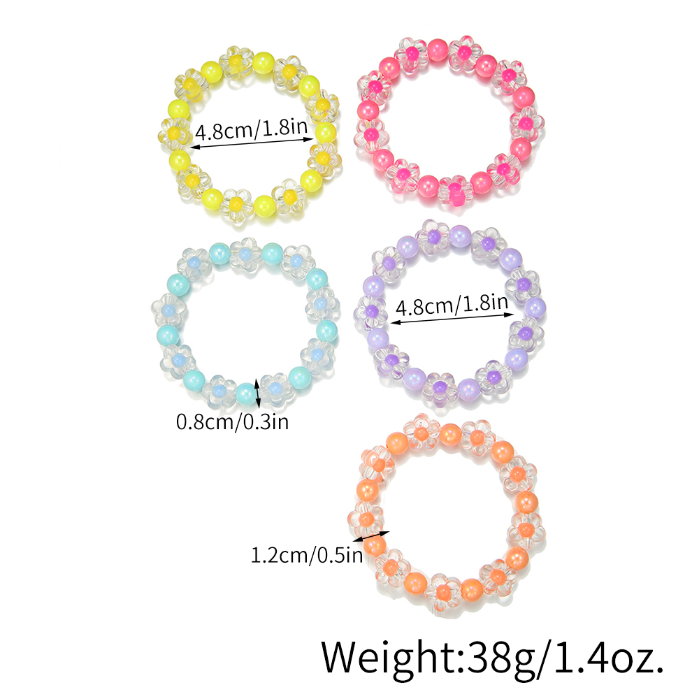5Pcs/Set Colorful Beads Flower - Jewelry Making Kits For Girls recension och pris