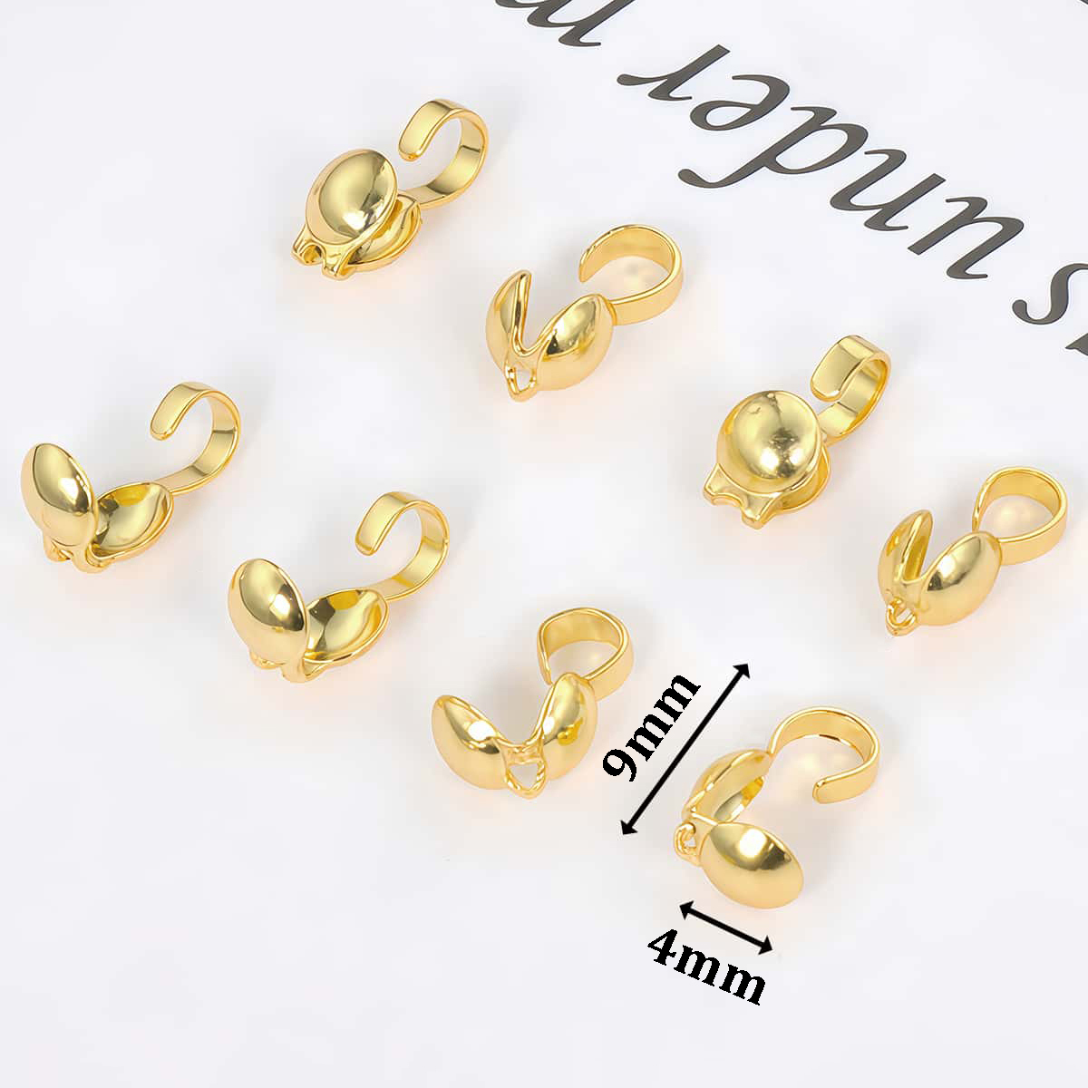 10PCS Brass Crimp End Beads Cl - Jewelry Making Knots For Clasps recension och pris