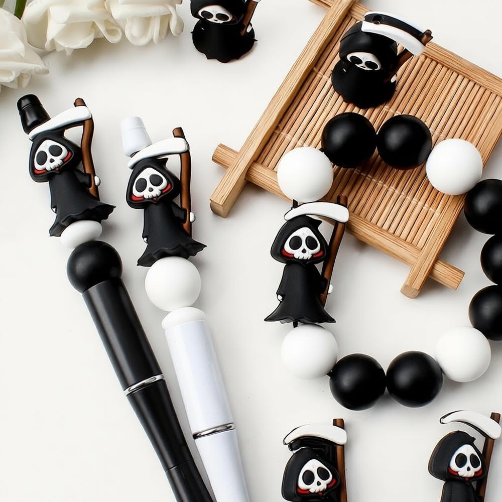 3D Silicone Beads Grim Reaper  - Jewelry Making Event recension och pris