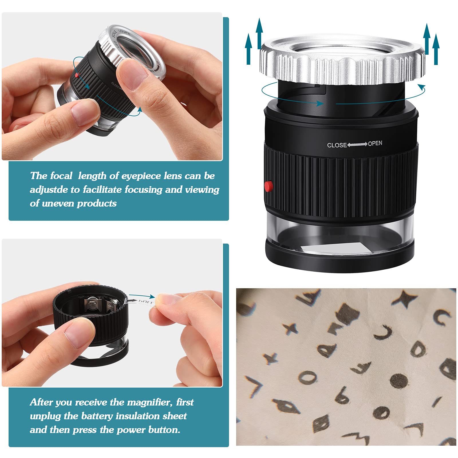 30X Pocket Magnifier with Scal - Jewelry Making Glasses recension och pris