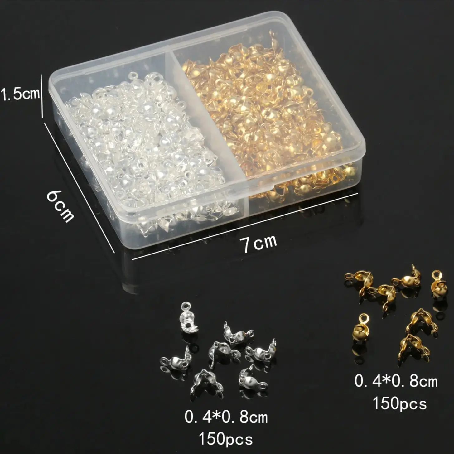 300Pcs/Lot 4x8mm Stainless Ste - Jewelry Making Knots For Clasps recension och pris