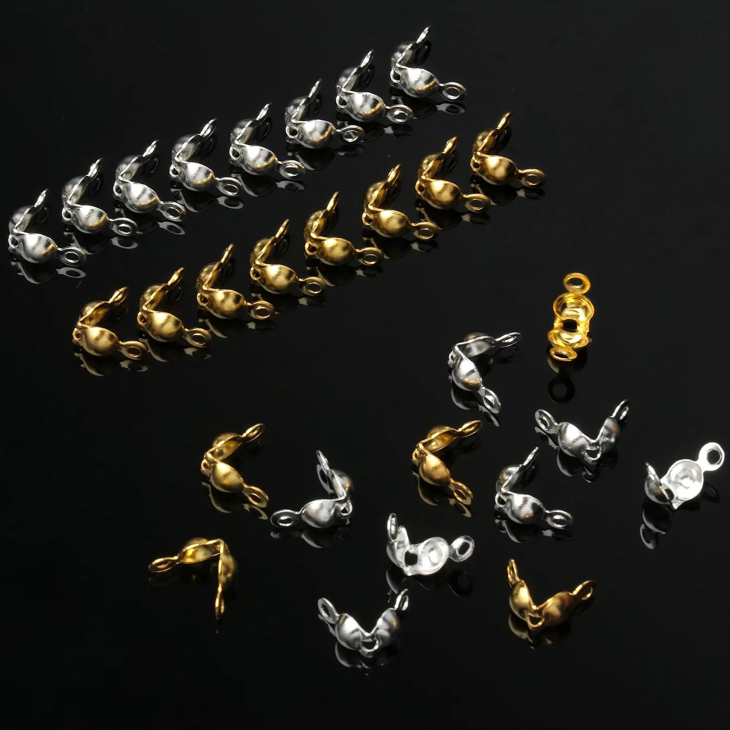 300Pcs/Lot 4x8mm Stainless Ste - Jewelry Making Knots For Clasps recension och pris